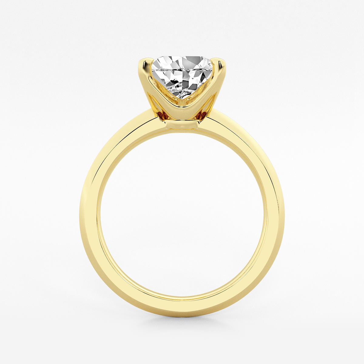 Additional Image 1 for  2 1/2 ctw Princess Lab Grown Diamond Knife Edge Solitaire Engagement Ring
