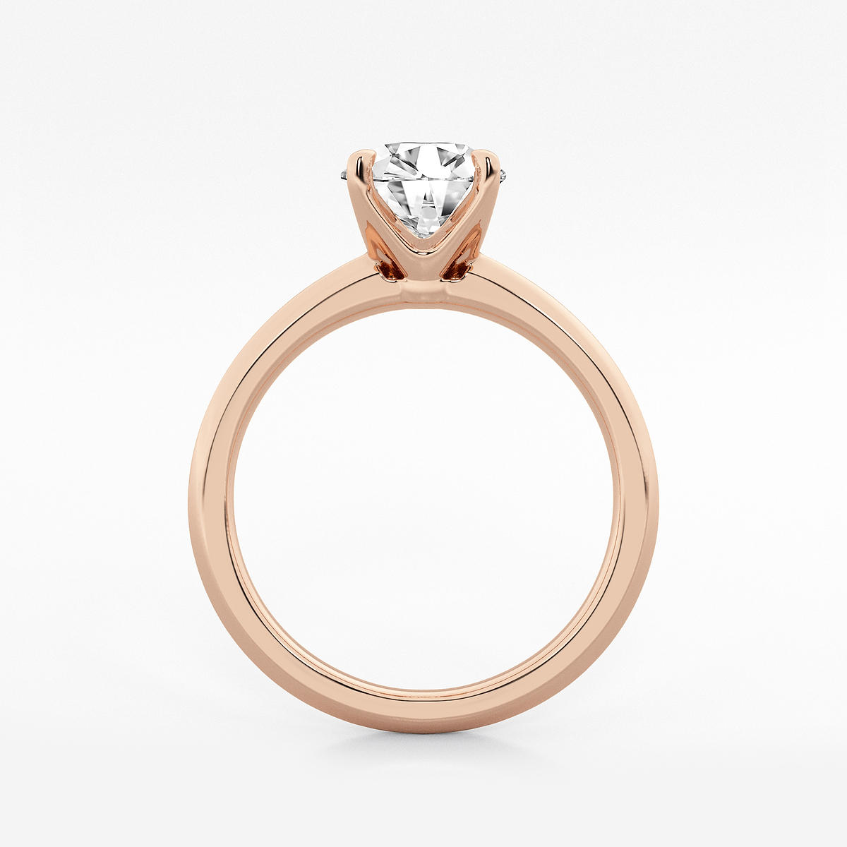 Additional Image 1 for  1 1/2 ctw Round Lab Grown Diamond Knife Edge Solitaire Engagement Ring