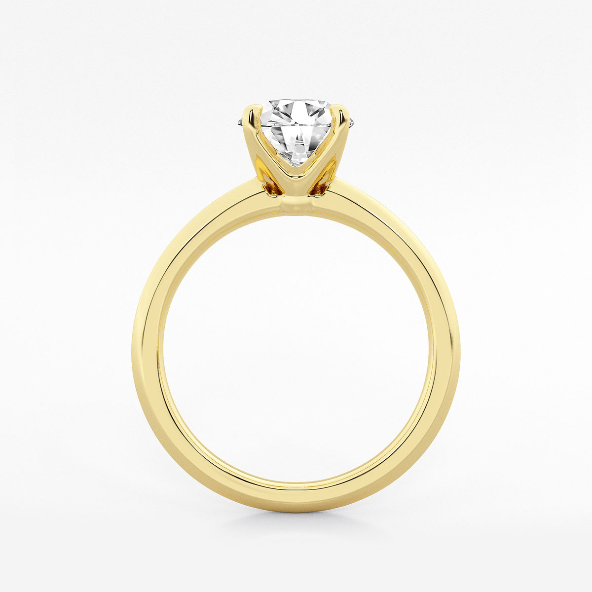Additional Image 1 for  1 1/2 ctw Round Lab Grown Diamond Knife Edge Solitaire Engagement Ring