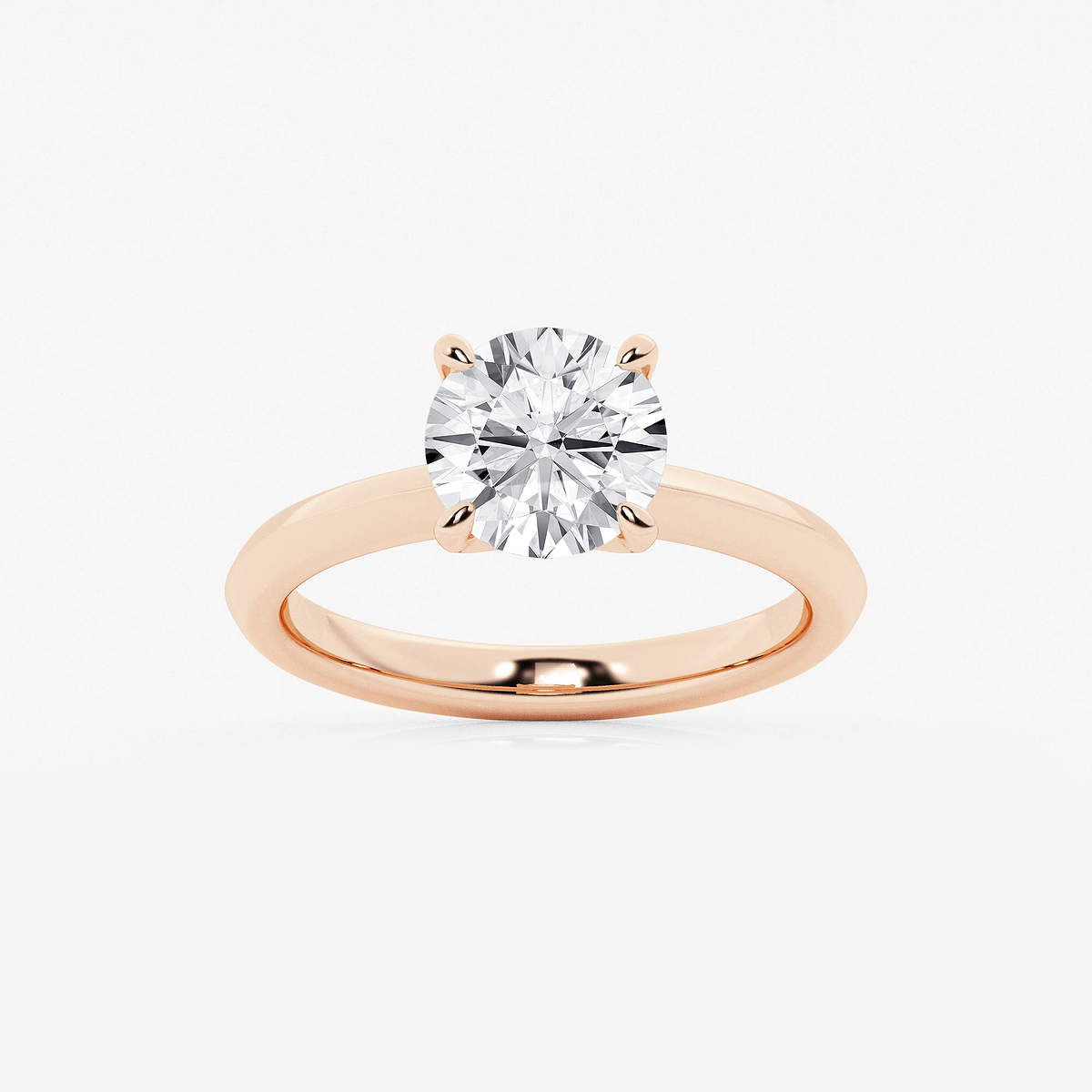 2 ctw Round Lab Grown Diamond Knife Edge Solitaire Engagement Ring