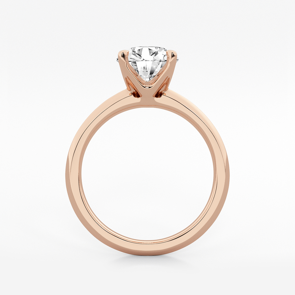Additional Image 1 for  2 ctw Round Lab Grown Diamond Knife Edge Solitaire Engagement Ring