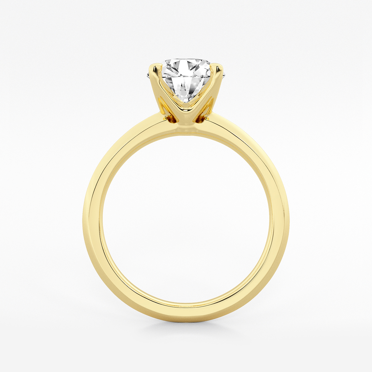 Additional Image 1 for  2 ctw Round Lab Grown Diamond Knife Edge Solitaire Engagement Ring
