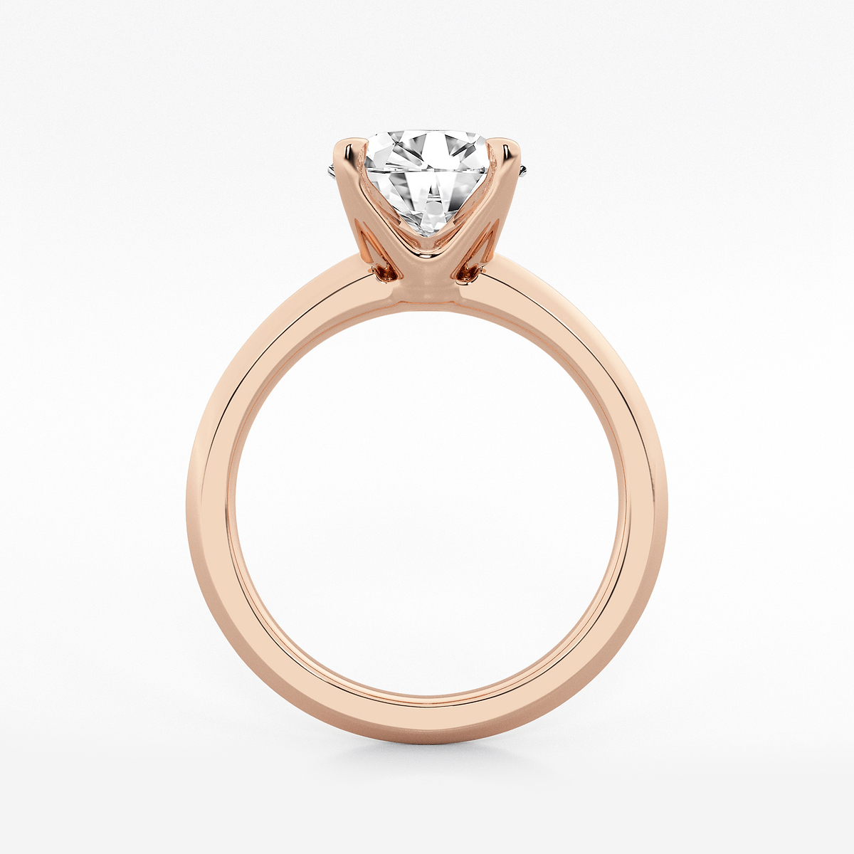 Additional Image 1 for  2 1/2 ctw Round Lab Grown Diamond Knife Edge Solitaire Engagement Ring