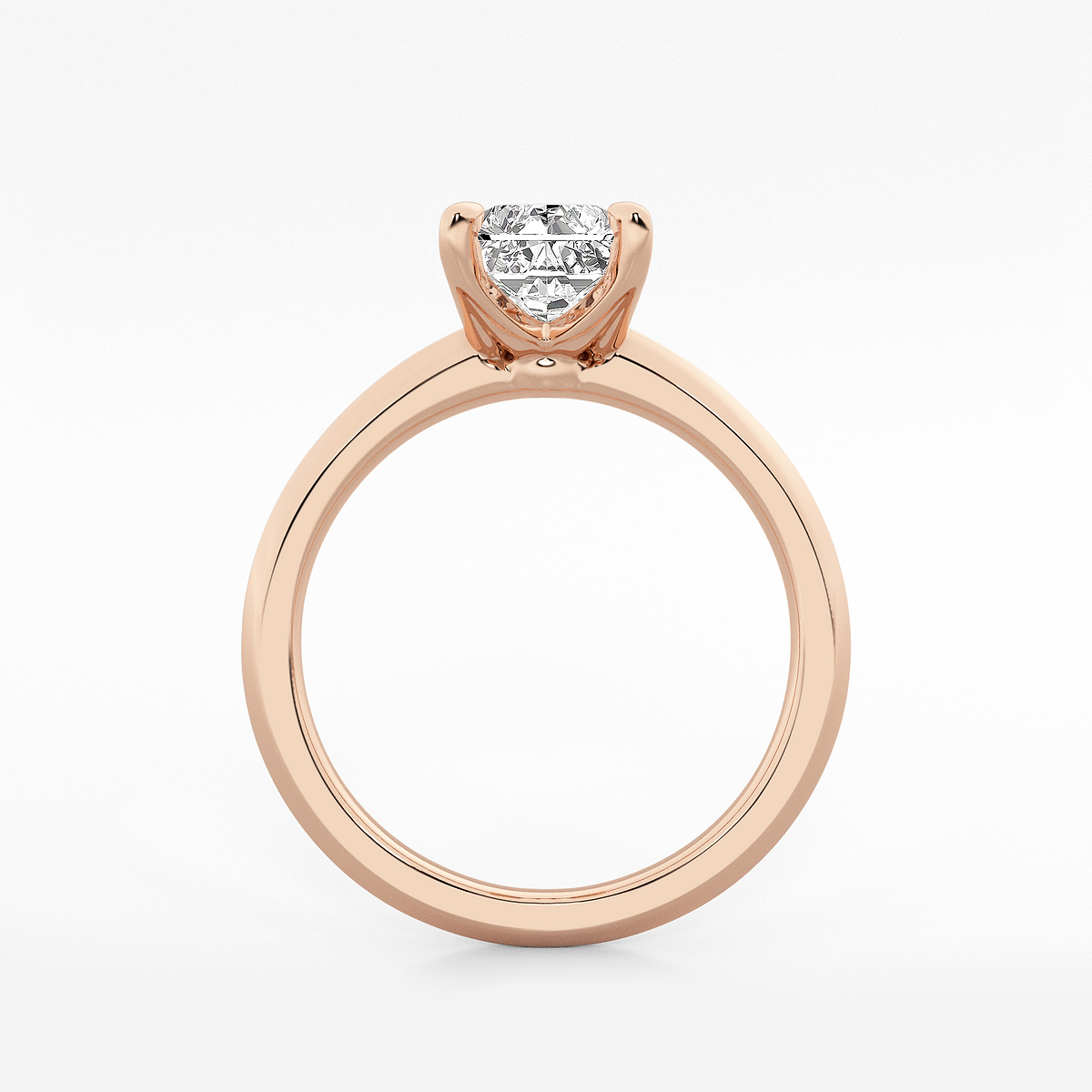 Additional Image 1 for  2 ctw Radiant Lab Grown Diamond Knife Edge Solitaire Engagement Ring