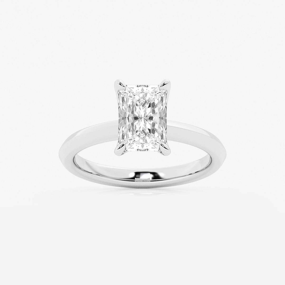 2 ctw Radiant Lab Grown Diamond Knife Edge Solitaire Engagement Ring