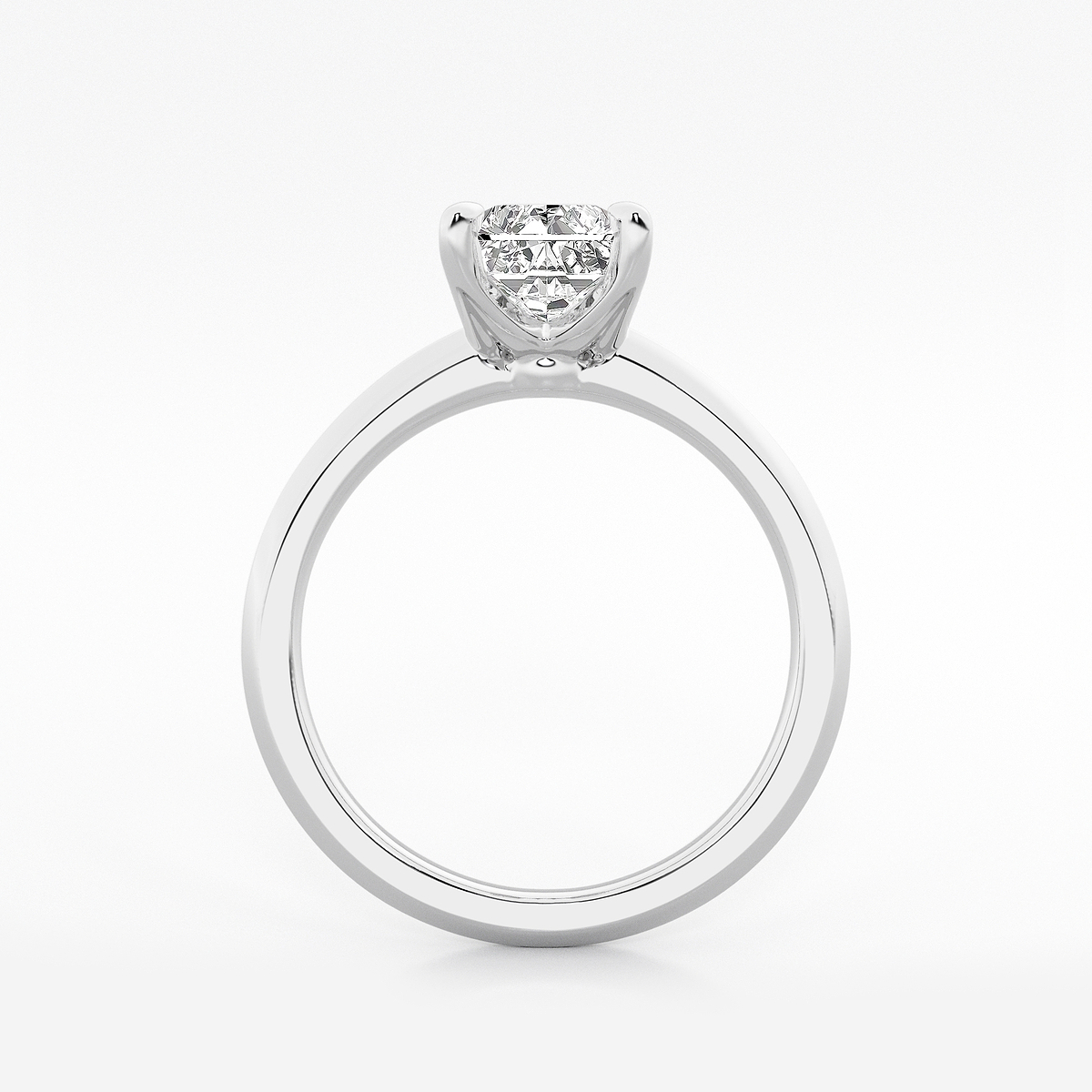 Additional Image 1 for  2 ctw Radiant Lab Grown Diamond Knife Edge Solitaire Engagement Ring