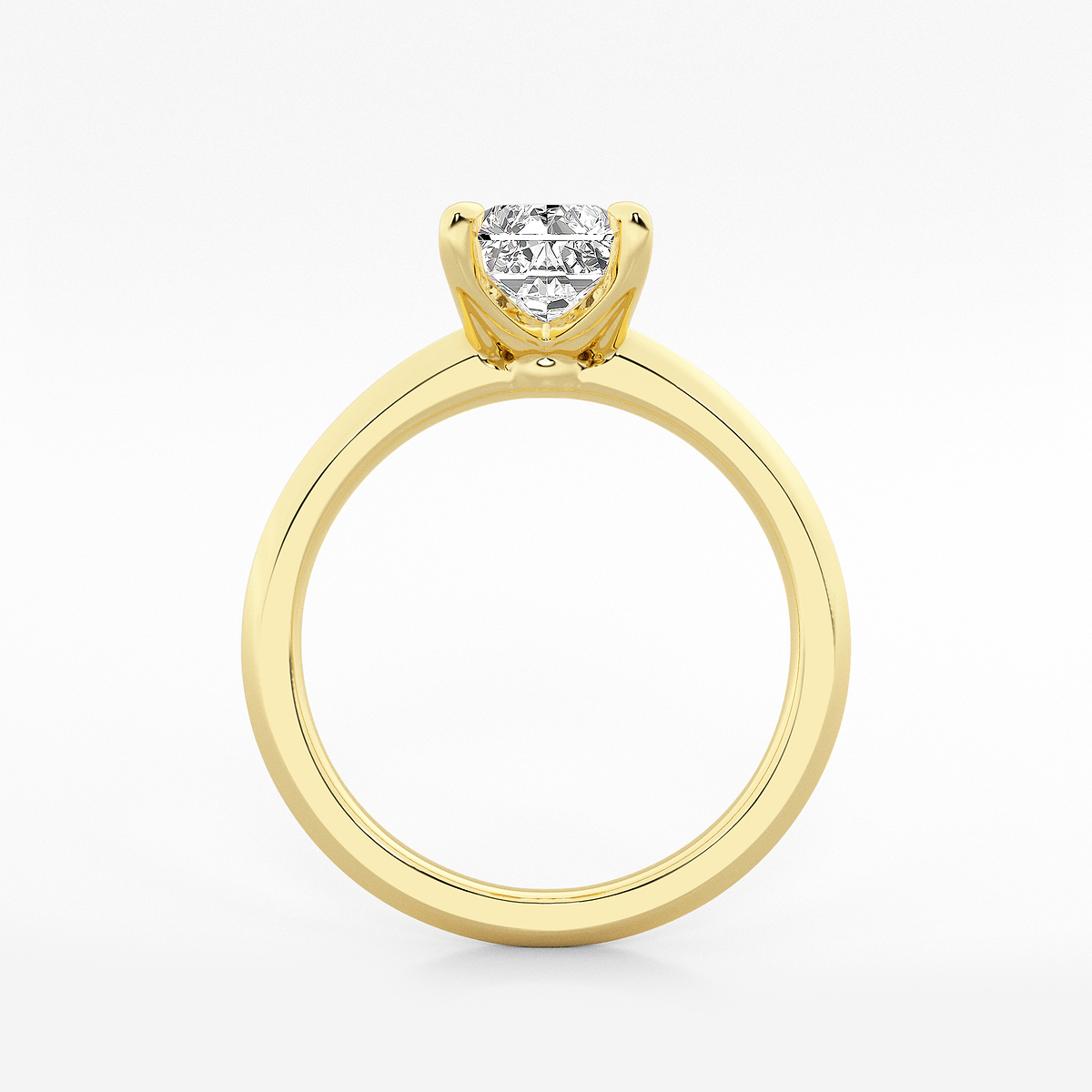 Additional Image 1 for  2 ctw Radiant Lab Grown Diamond Knife Edge Solitaire Engagement Ring