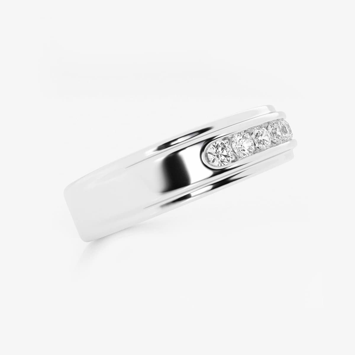 Additional Image 1 for  1/2 ctw Round Lab Grown Diamond Men's Channel Set Wedding Band