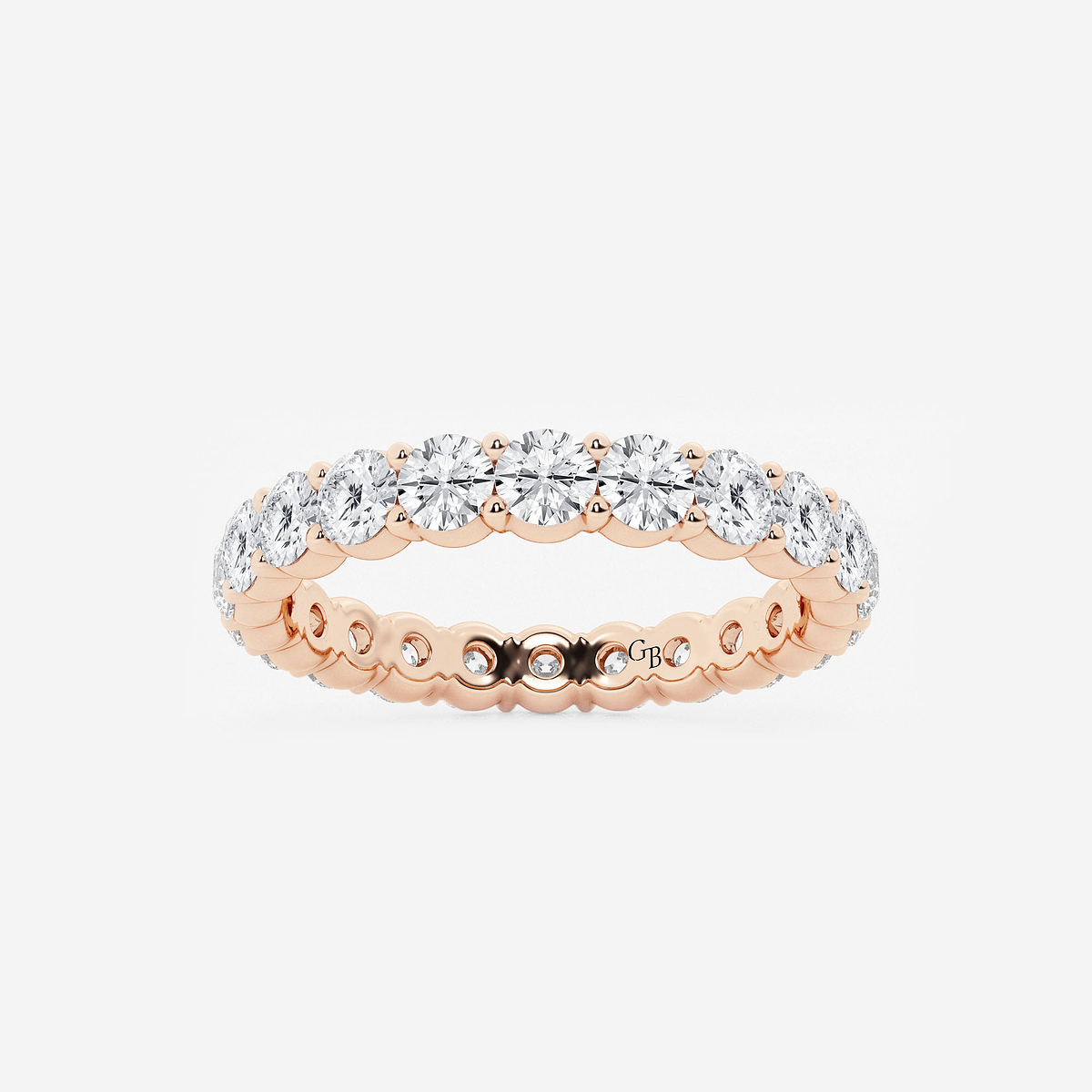 2 ctw Shared Prong Round Lab Grown Diamond Eternity Band - 3.1mm Width
