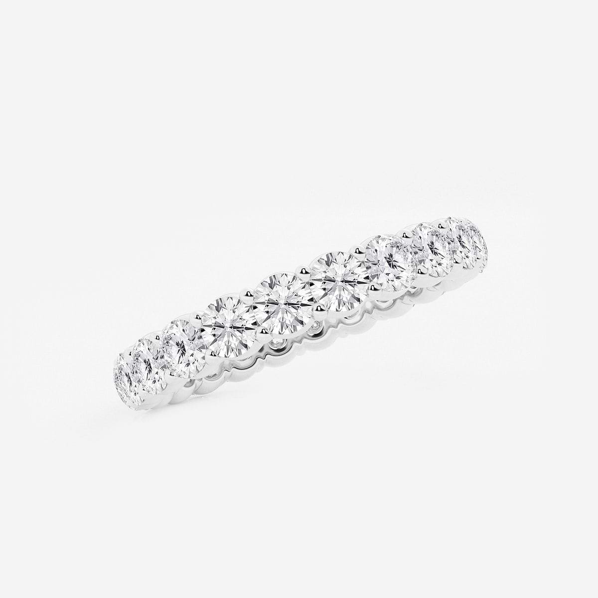 Additional Image 1 for  2 ctw Shared Prong Round Lab Grown Diamond Eternity Band - 3mm Width