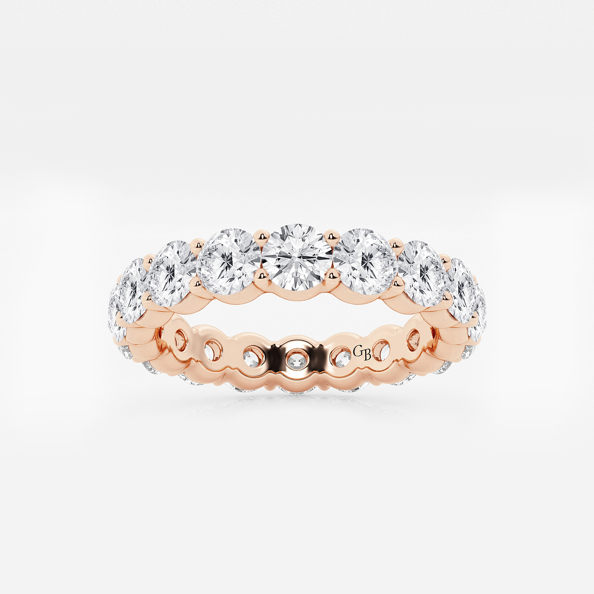 3 ctw Shared Prong Round Lab Grown Diamond Eternity Band - 3.5mm Width