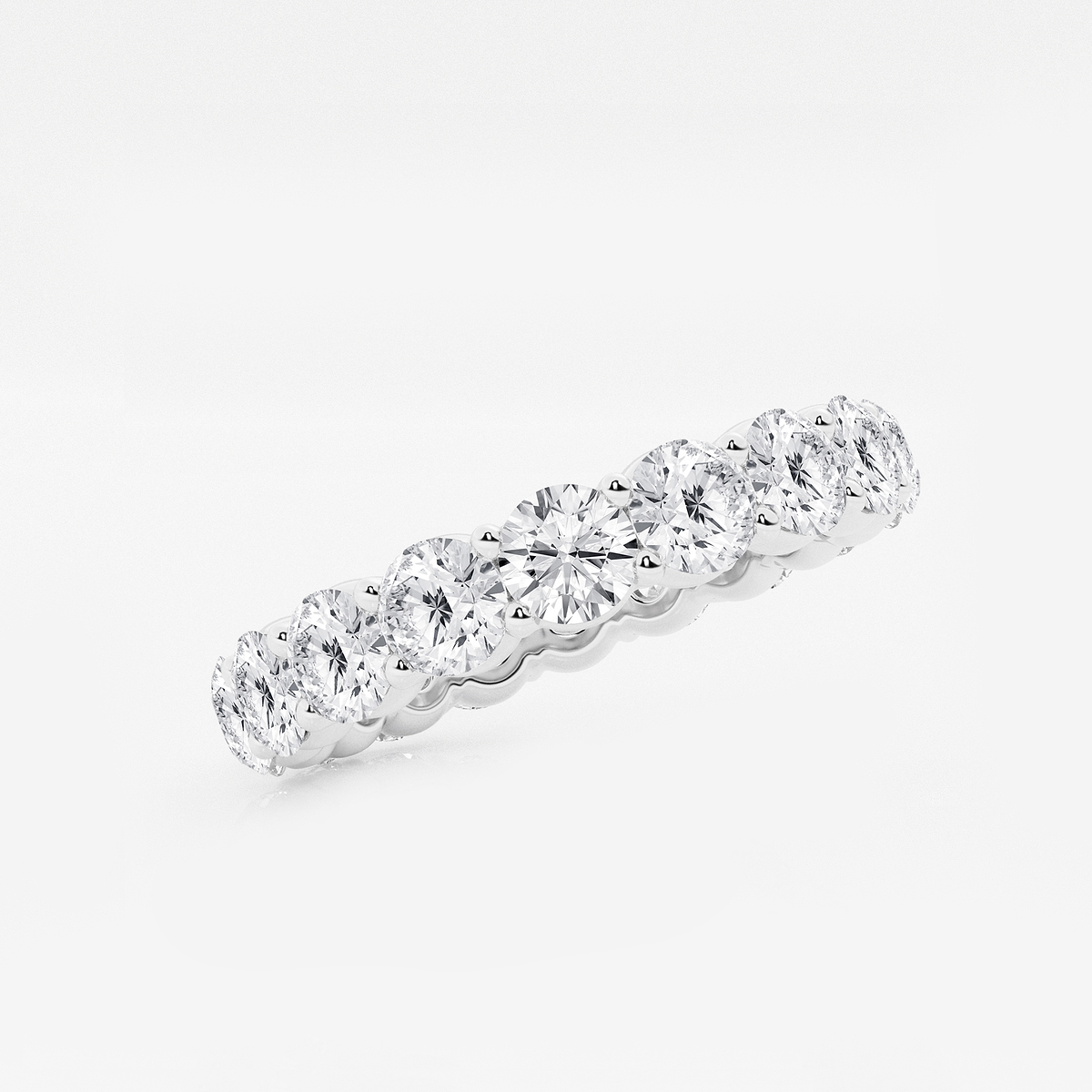 Additional Image 1 for  3 ctw Shared Prong Round Lab Grown Diamond Eternity Band - 3.5mm Width