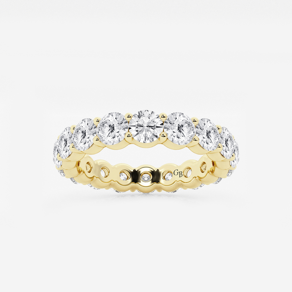 3 ctw Shared Prong Round Lab Grown Diamond Eternity Band - 3.5mm Width