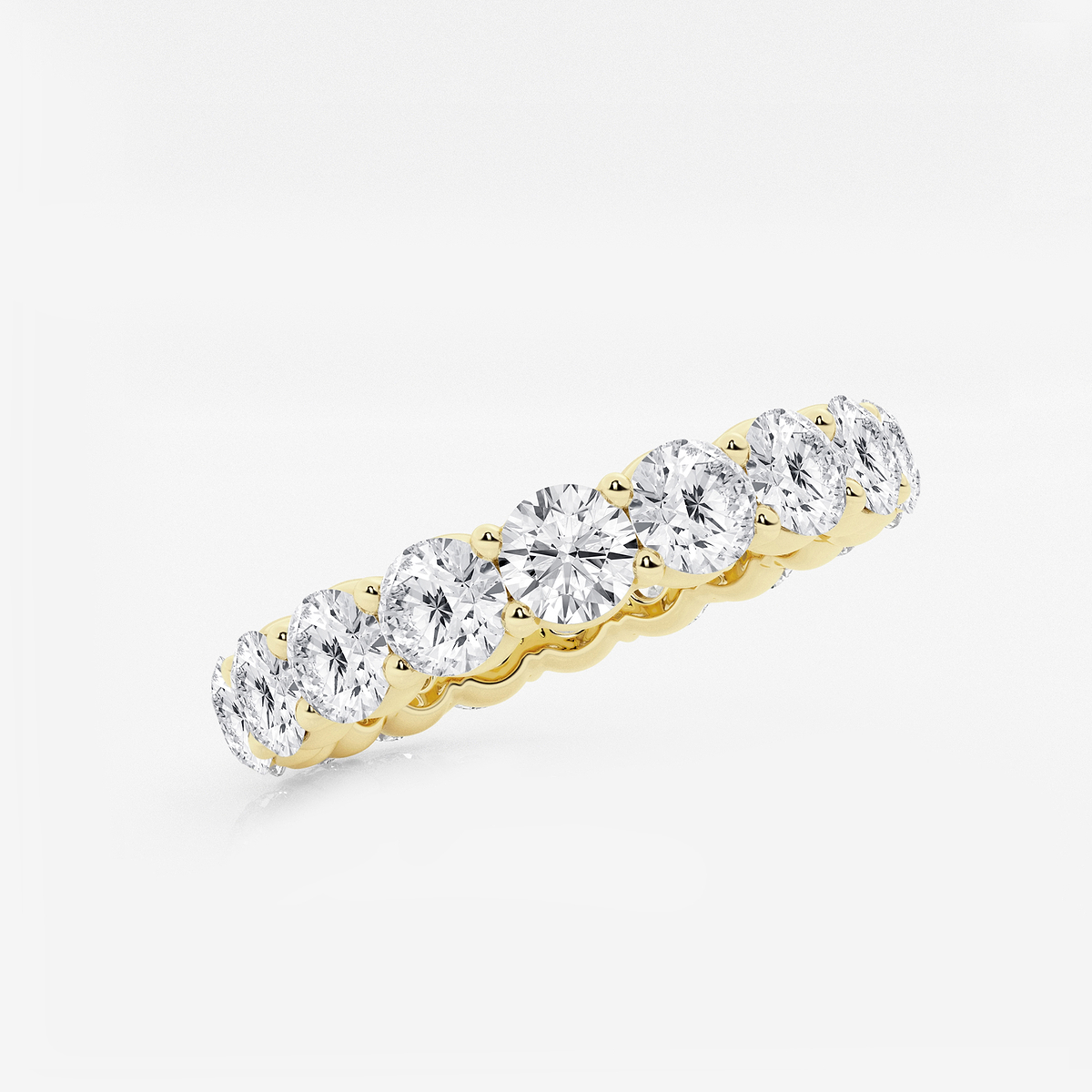 Additional Image 1 for  3 ctw Shared Prong Round Lab Grown Diamond Eternity Band - 3.5mm Width