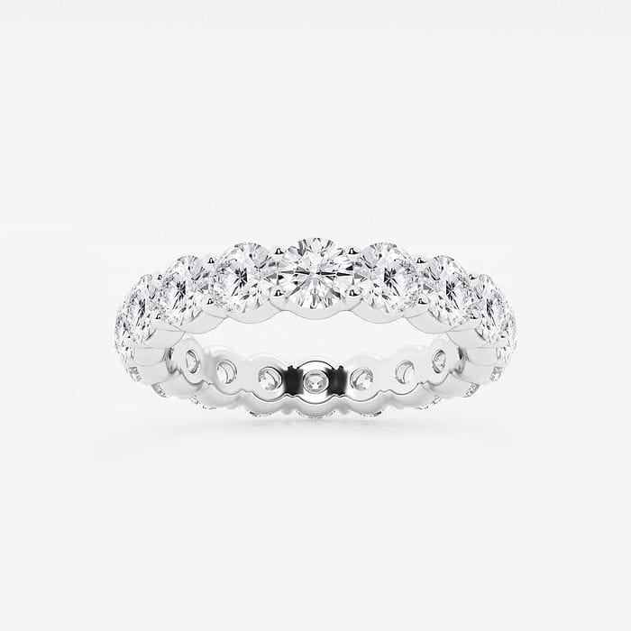 Shared Prong Round Eternity Band
