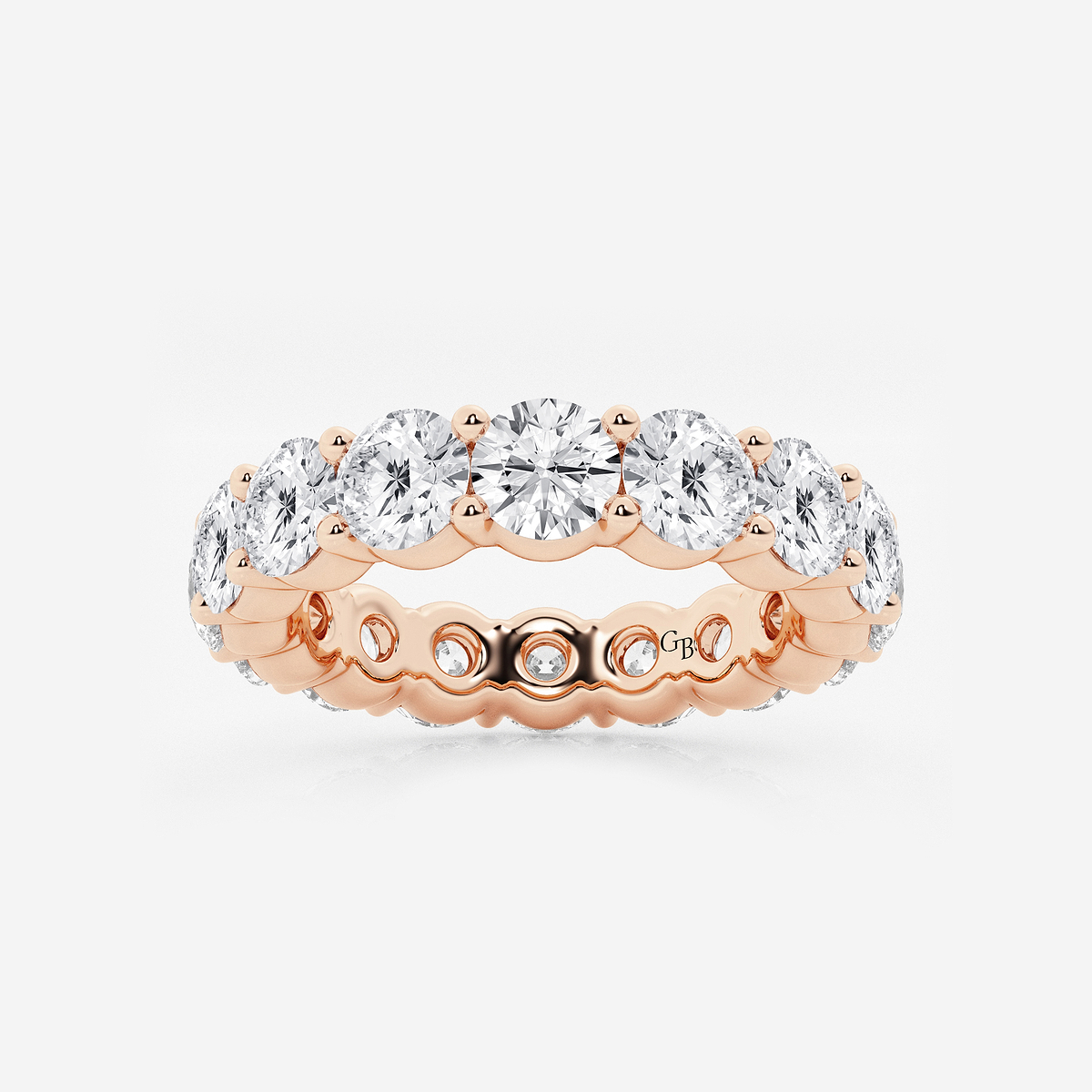 5 ctw Shared Prong Round Lab Grown Diamond Eternity Band - 4.3mm Width