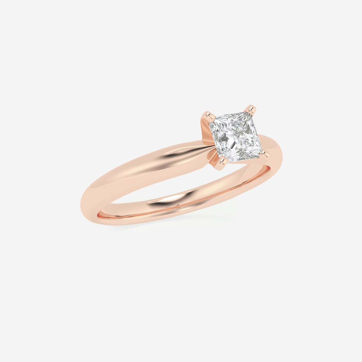 Additional Image 1 for  1 ctw Princess Lab Grown Diamond Classic Solitaire Engagement Ring