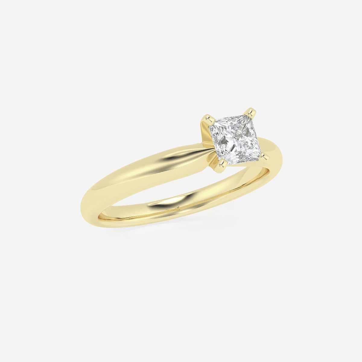 Additional Image 1 for  1 ctw Princess Lab Grown Diamond Classic Solitaire Engagement Ring