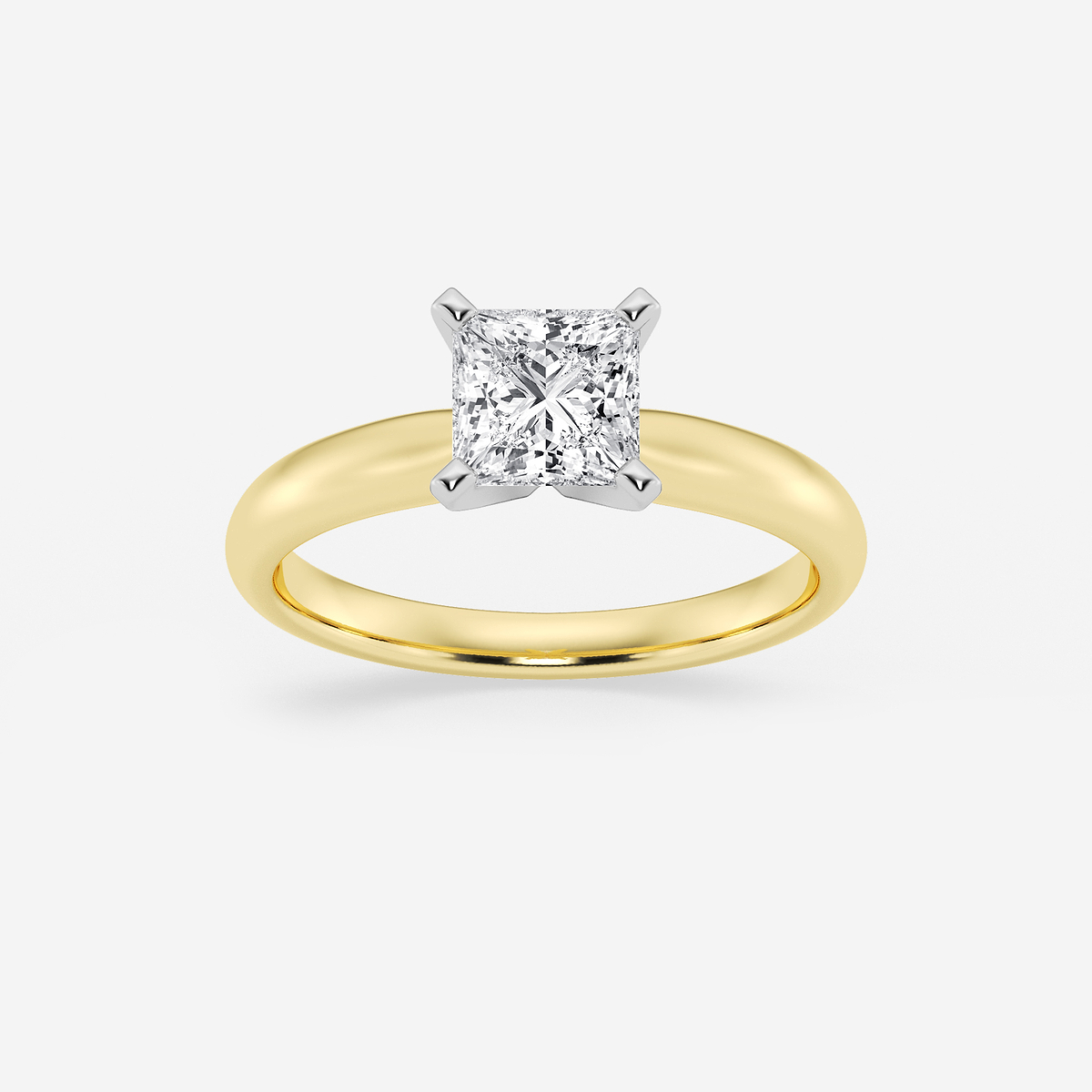 1 ctw Princess Lab Grown Diamond Classic Solitaire Engagement Ring