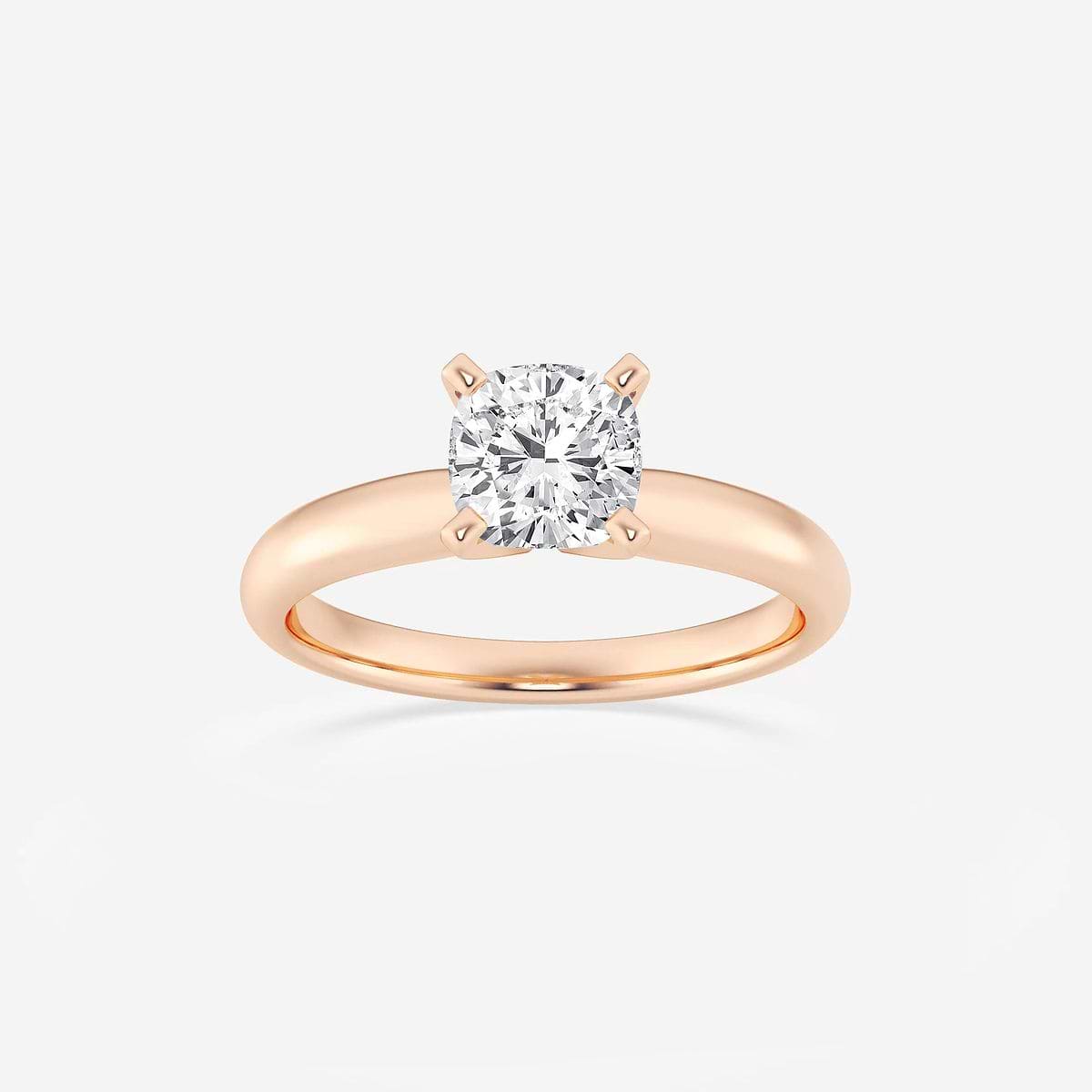 1 ctw Cushion Lab Grown Diamond Classic Solitaire Engagement Ring