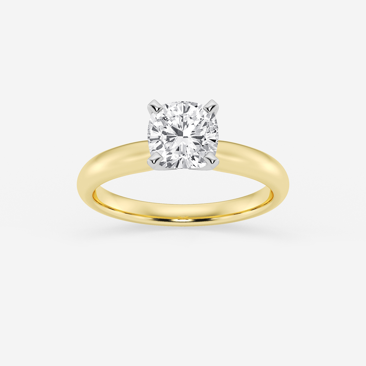 1 ctw Cushion Lab Grown Diamond Classic Solitaire Engagement Ring