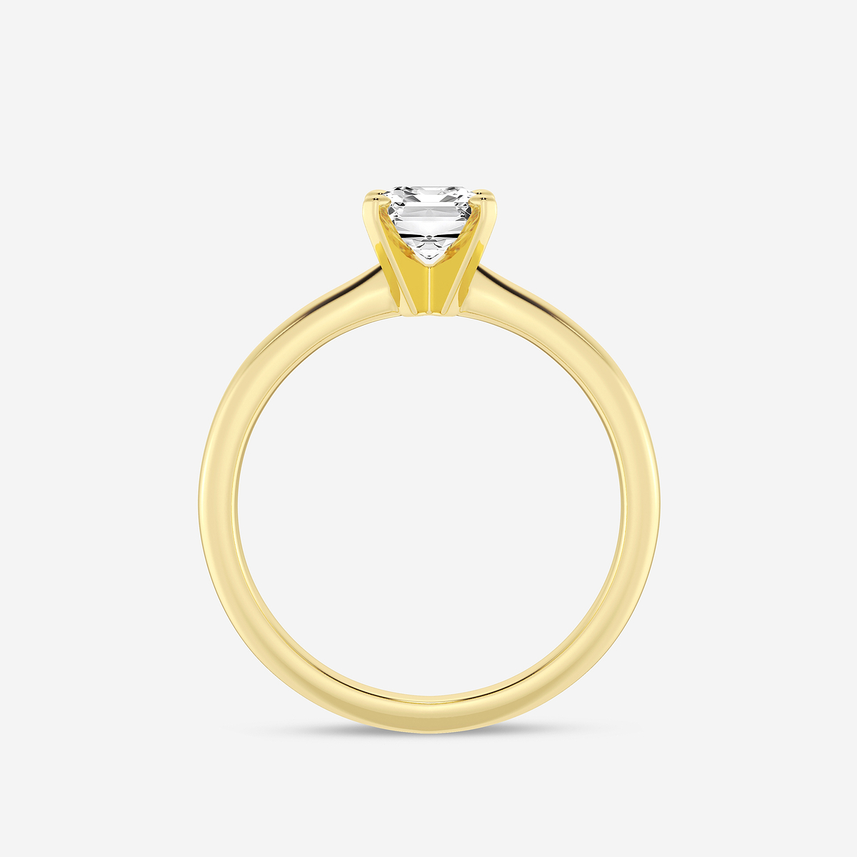 Additional Image 1 for  1 ctw Emerald Lab Grown Diamond Classic Solitaire Engagement Ring