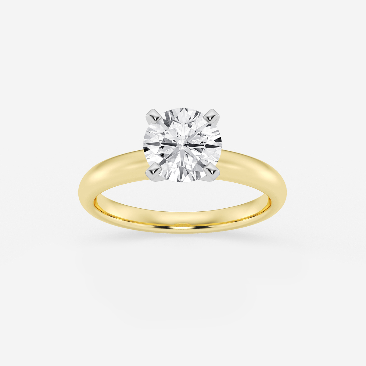 1 1/2 ctw Round Lab Grown Diamond Classic Solitaire Engagement Ring