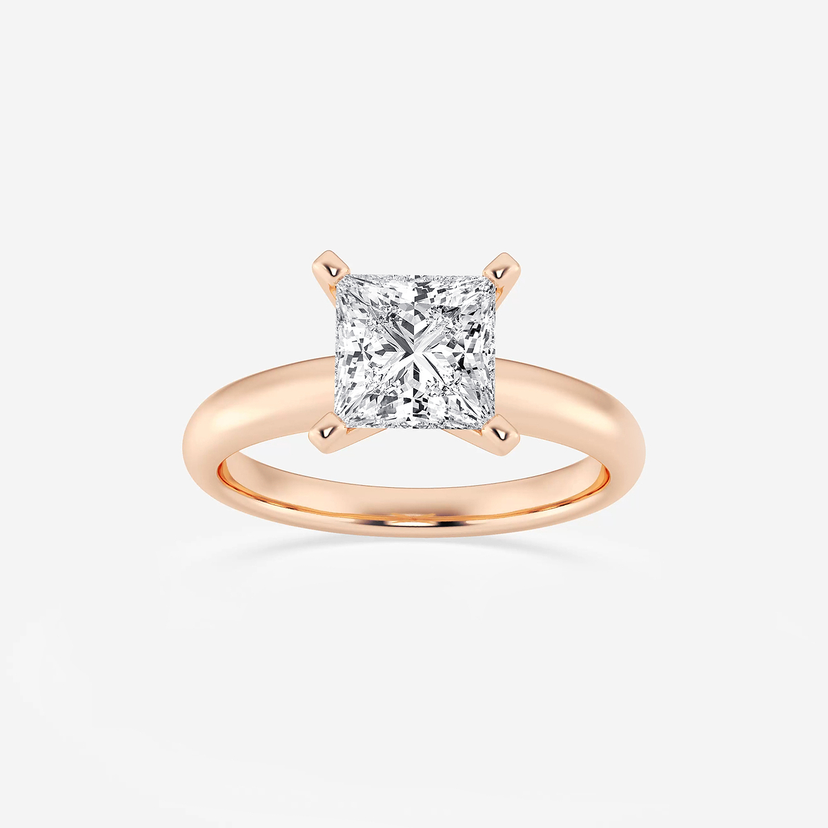 1 1/2 ctw Princess Lab Grown Diamond Classic Solitaire Engagement Ring
