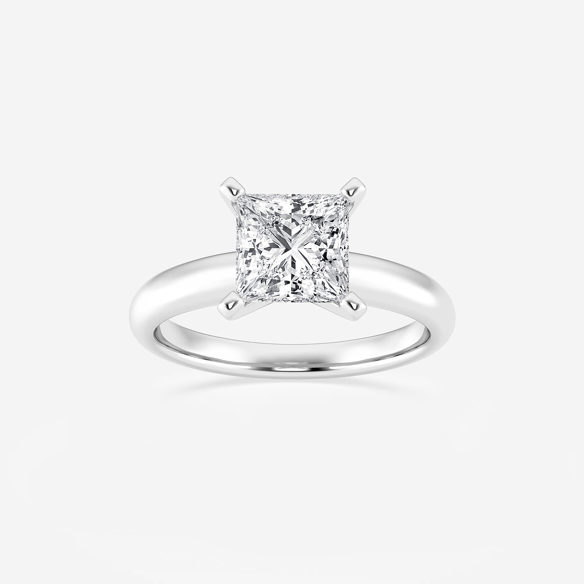 1 1/2 ctw Princess Lab Grown Diamond Classic Solitaire Engagement Ring