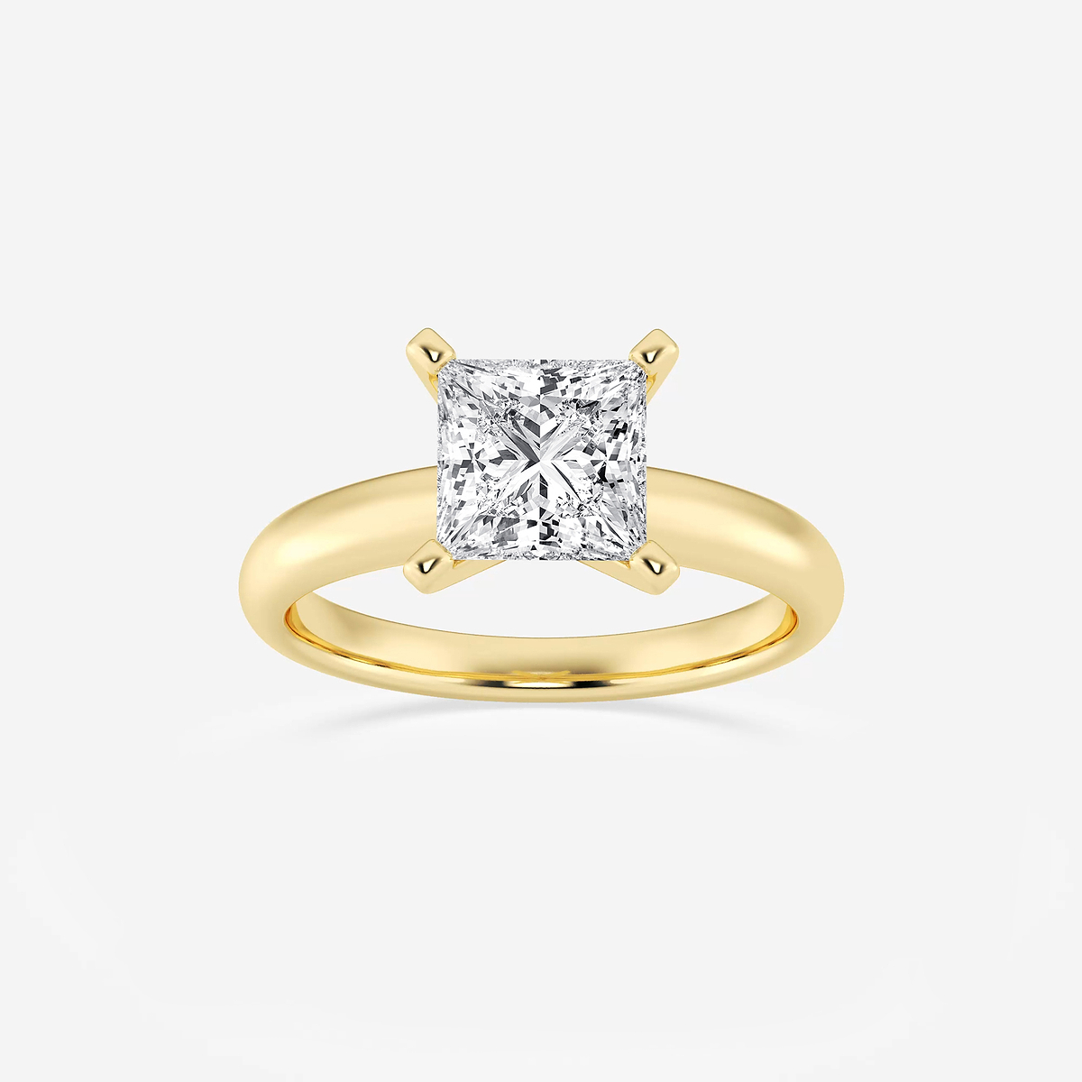 1 1/2 ctw Princess Lab Grown Diamond Classic Solitaire Engagement Ring