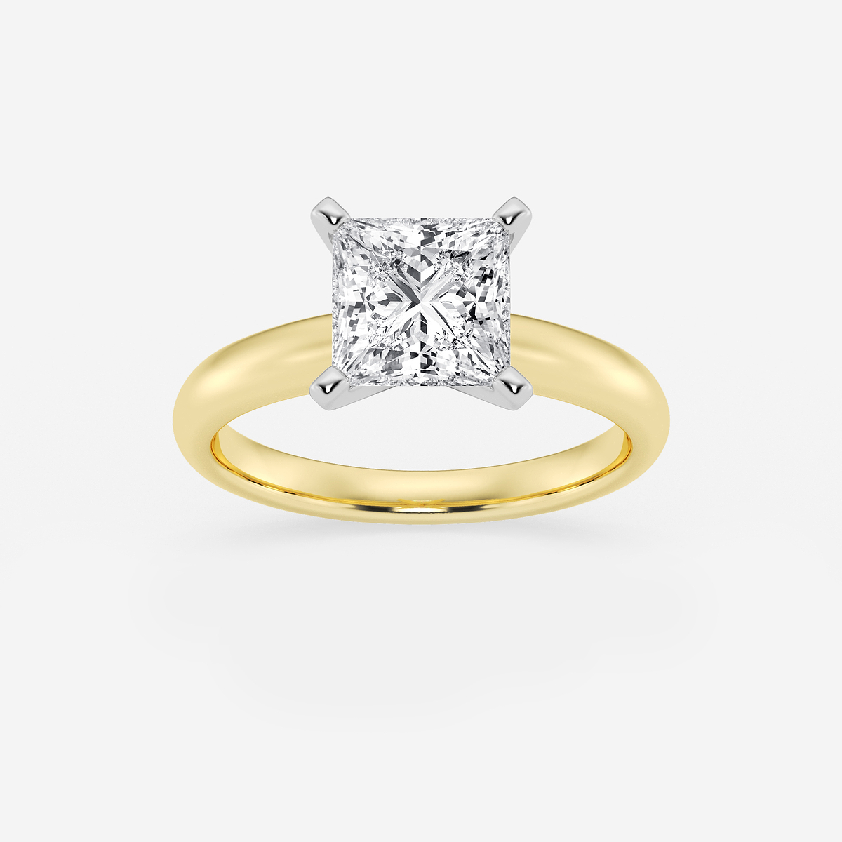 1 1/2 ctw Princess Lab Grown Diamond Classic Solitaire Engagement Ring