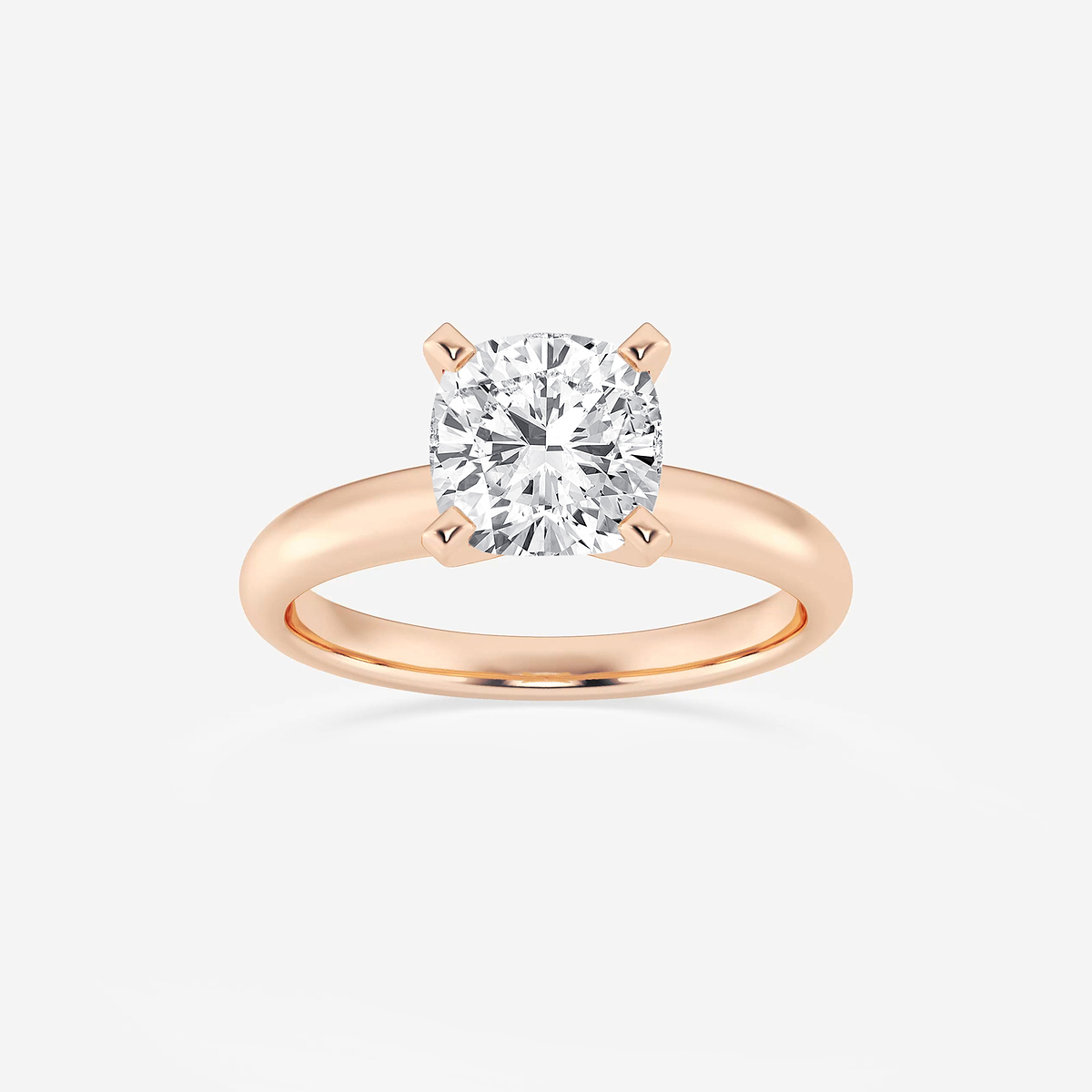 1 1/2 ctw Cushion Lab Grown Diamond Classic Solitaire Engagement Ring
