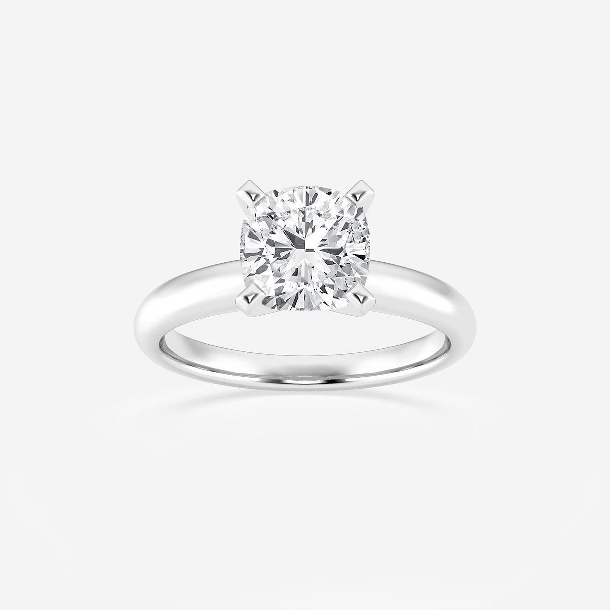 1 1/2 ctw Cushion Lab Grown Diamond Classic Solitaire Engagement Ring