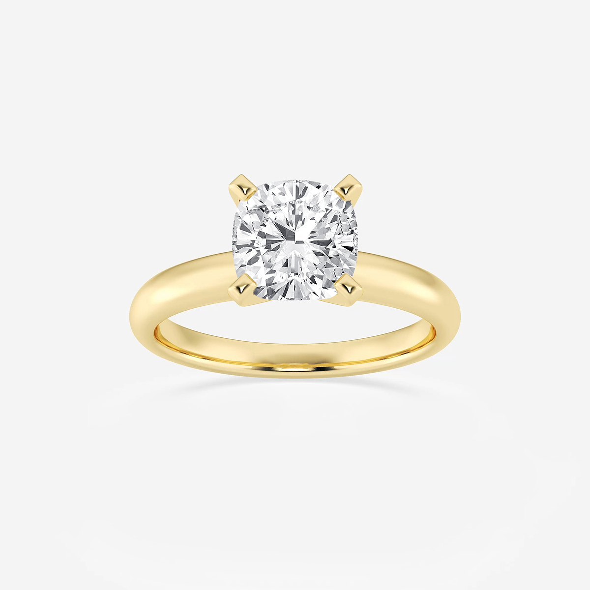 1 1/2 ctw Cushion Lab Grown Diamond Classic Solitaire Engagement Ring
