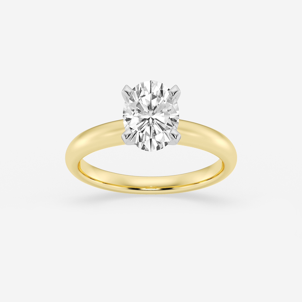 1 1/2 ctw Oval Lab Grown Diamond Classic Solitaire Engagement Ring