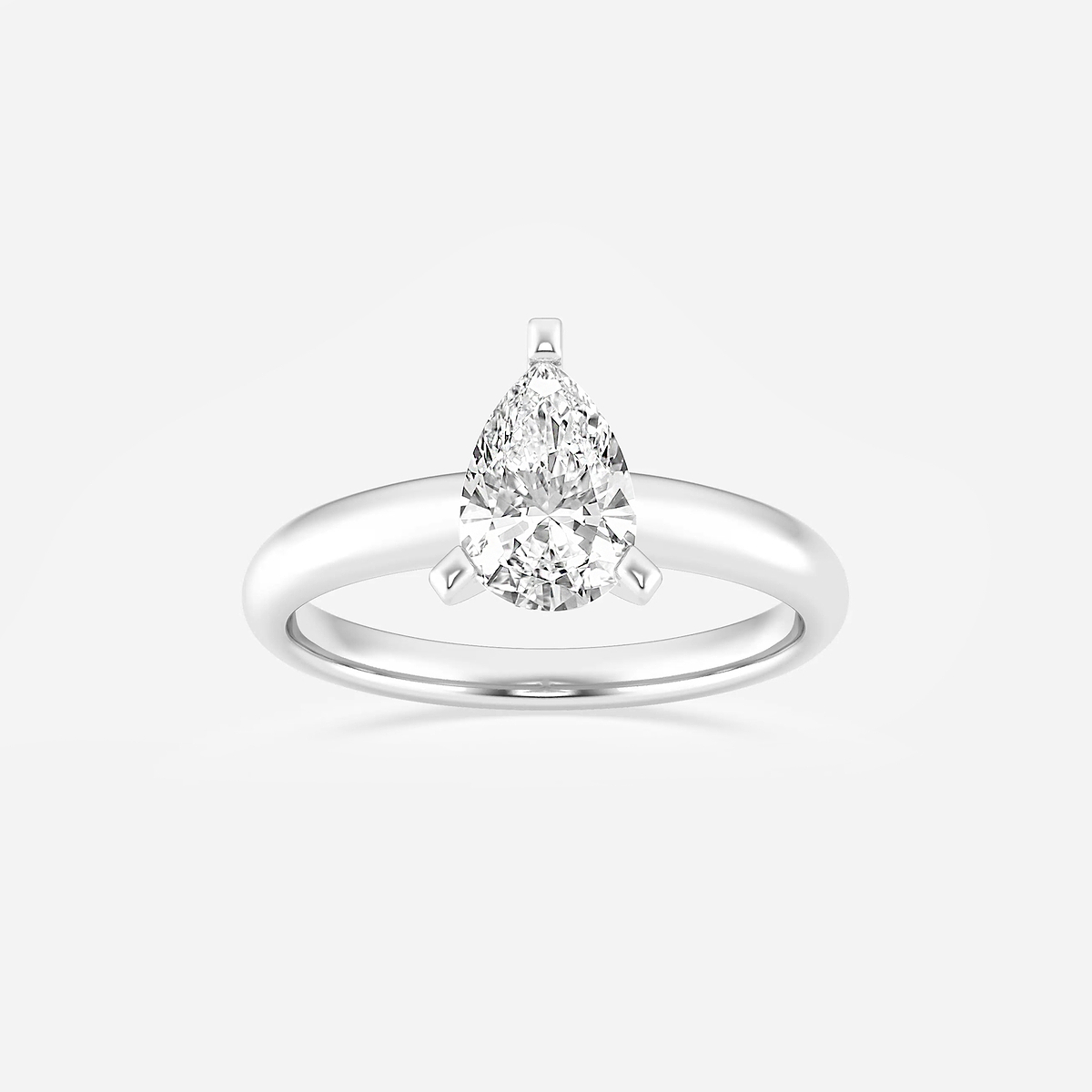 1 1/2 ctw Pear Lab Grown Diamond Classic Solitaire Engagement Ring