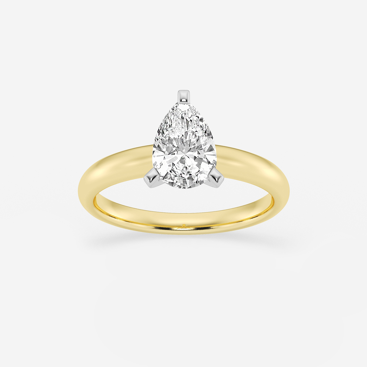 1 1/2 ctw Pear Lab Grown Diamond Classic Solitaire Engagement Ring