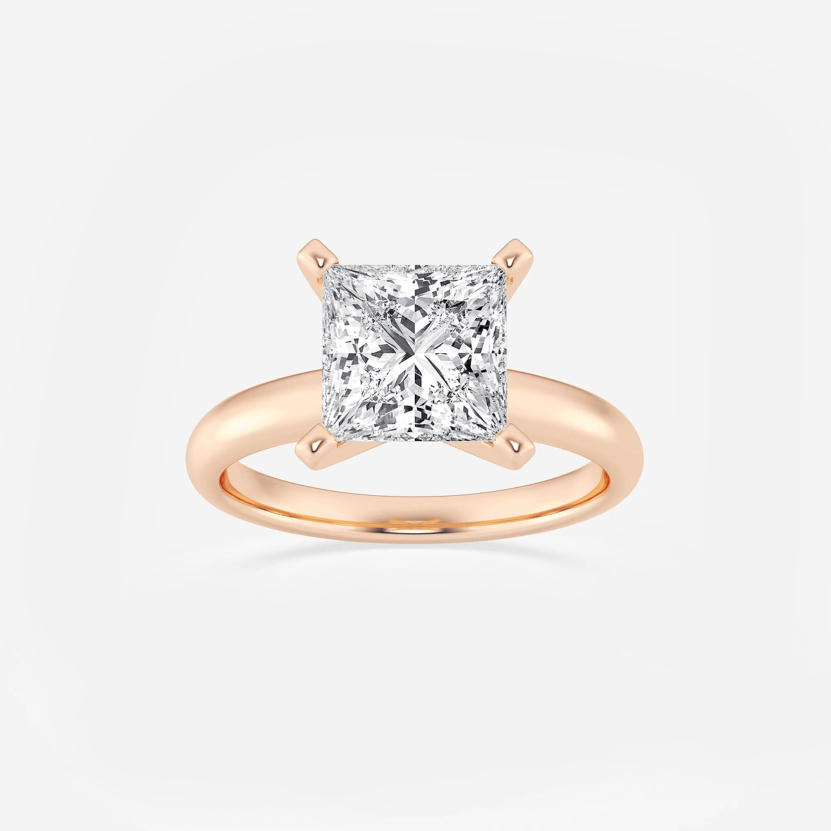 2 ctw Princess Lab Grown Diamond Classic Solitaire Engagement Ring