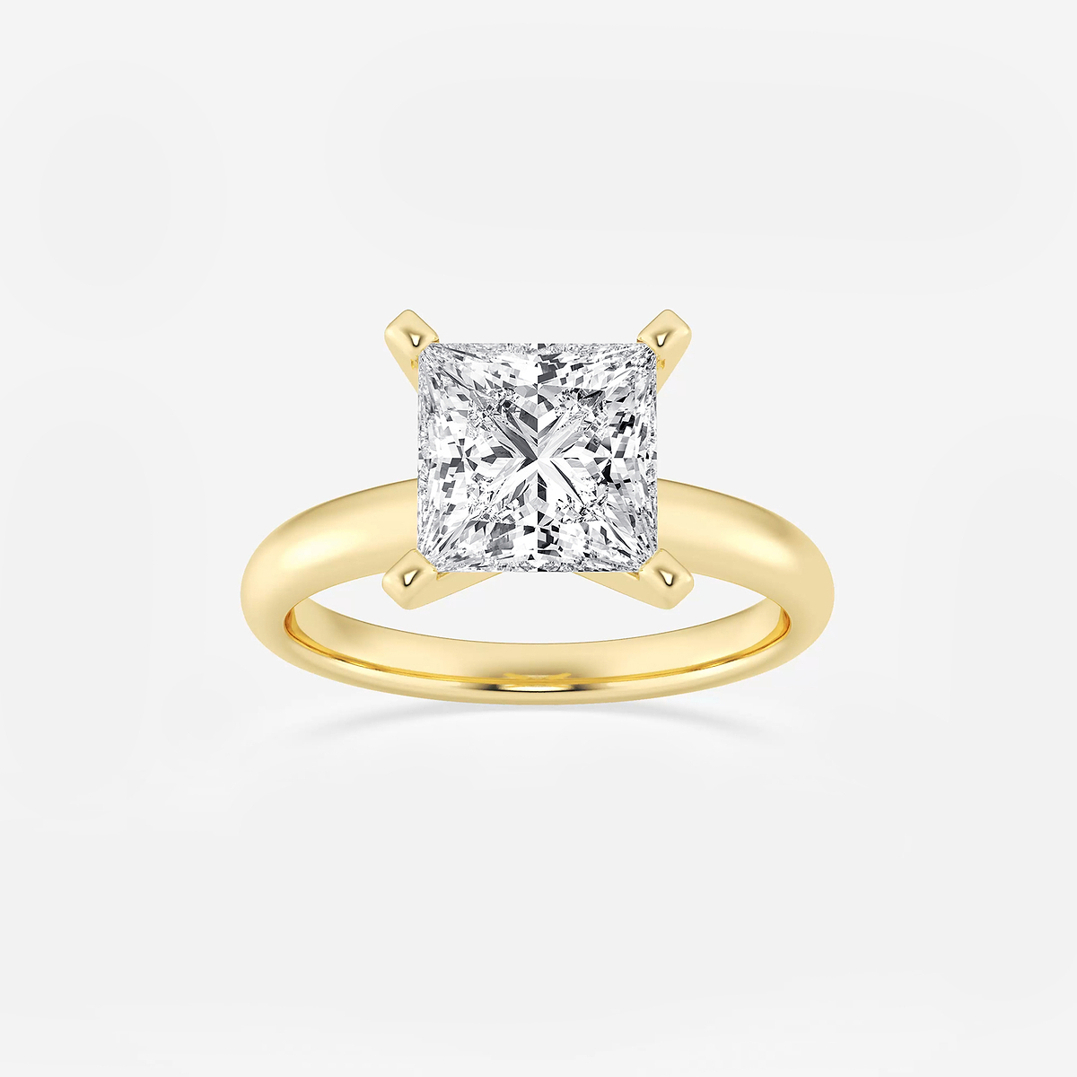 2 ctw Princess Lab Grown Diamond Classic Solitaire Engagement Ring