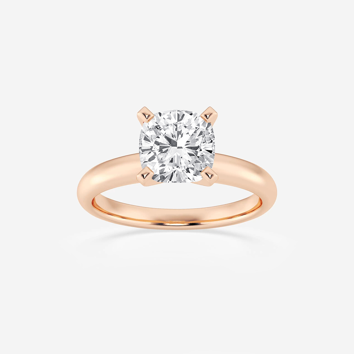 2 ctw Cushion Lab Grown Diamond Classic Solitaire Engagement Ring