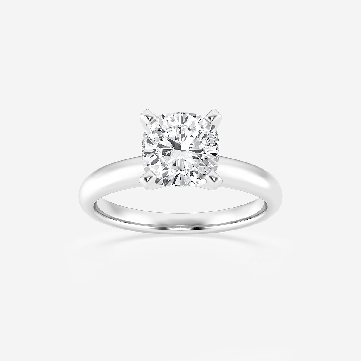 2 ctw Cushion Lab Grown Diamond Classic Solitaire Engagement Ring