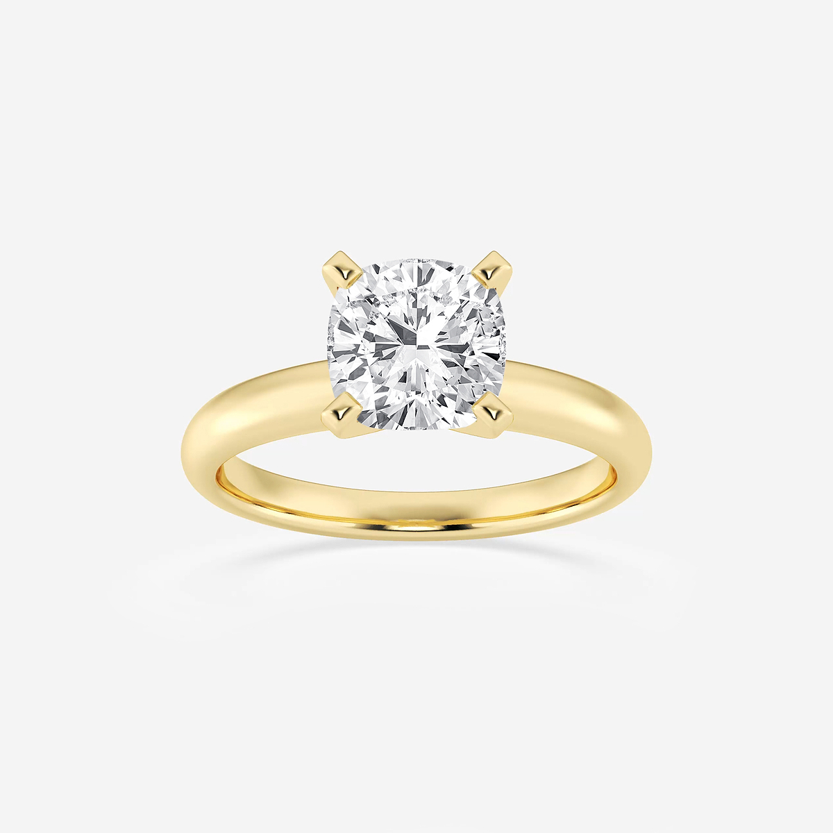 2 ctw Cushion Lab Grown Diamond Classic Solitaire Engagement Ring