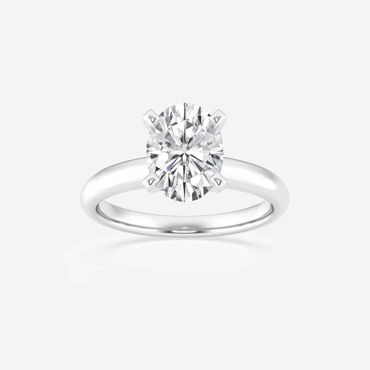 2 ctw Oval Lab Grown Diamond Classic Solitaire Engagement Ring