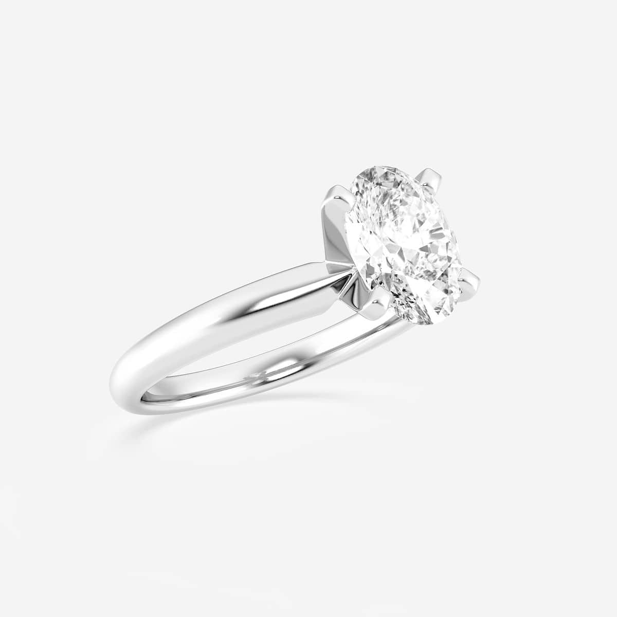 Additional Image 1 for  2 ctw Oval Lab Grown Diamond Classic Solitaire Engagement Ring