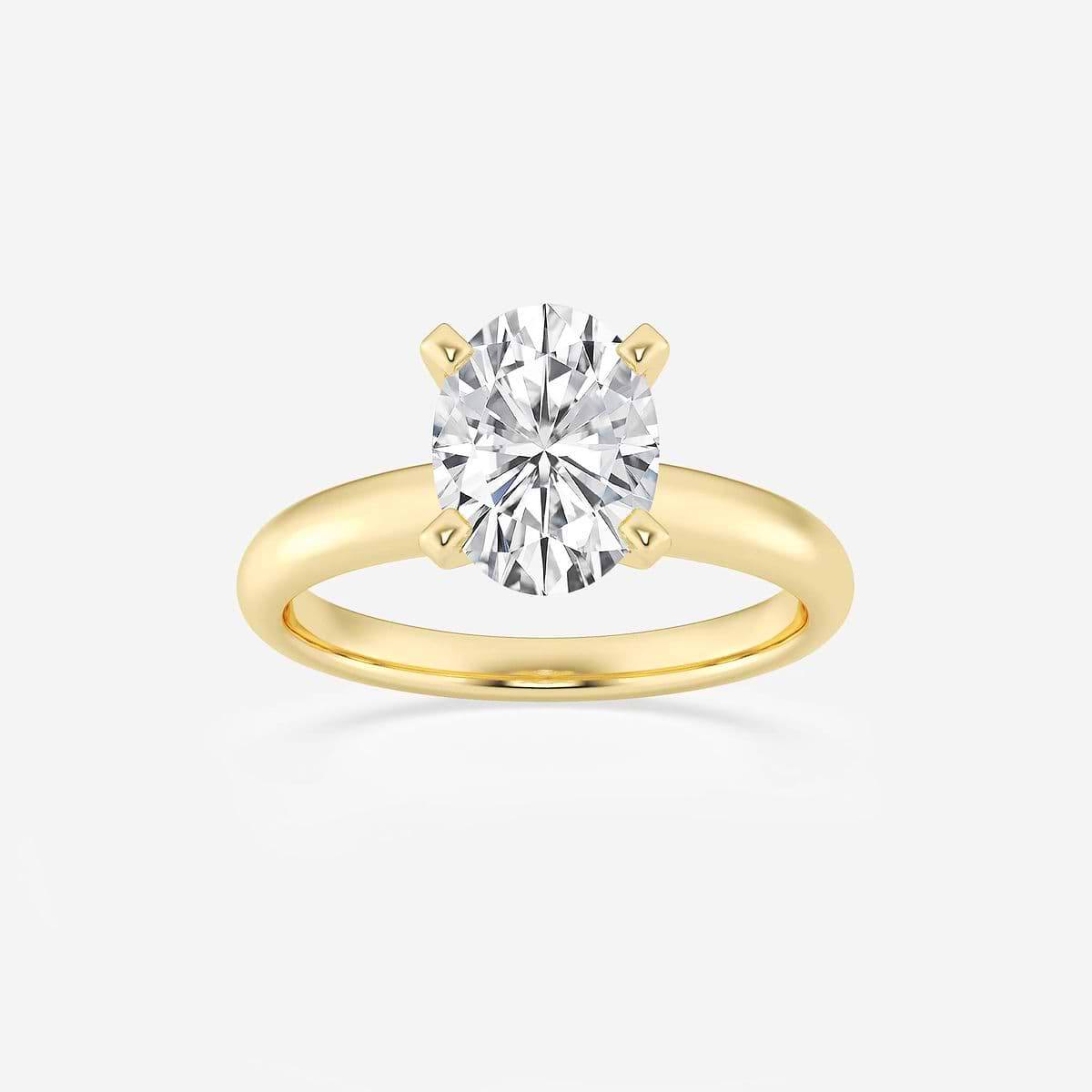 2 ctw Oval Lab Grown Diamond Classic Solitaire Engagement Ring