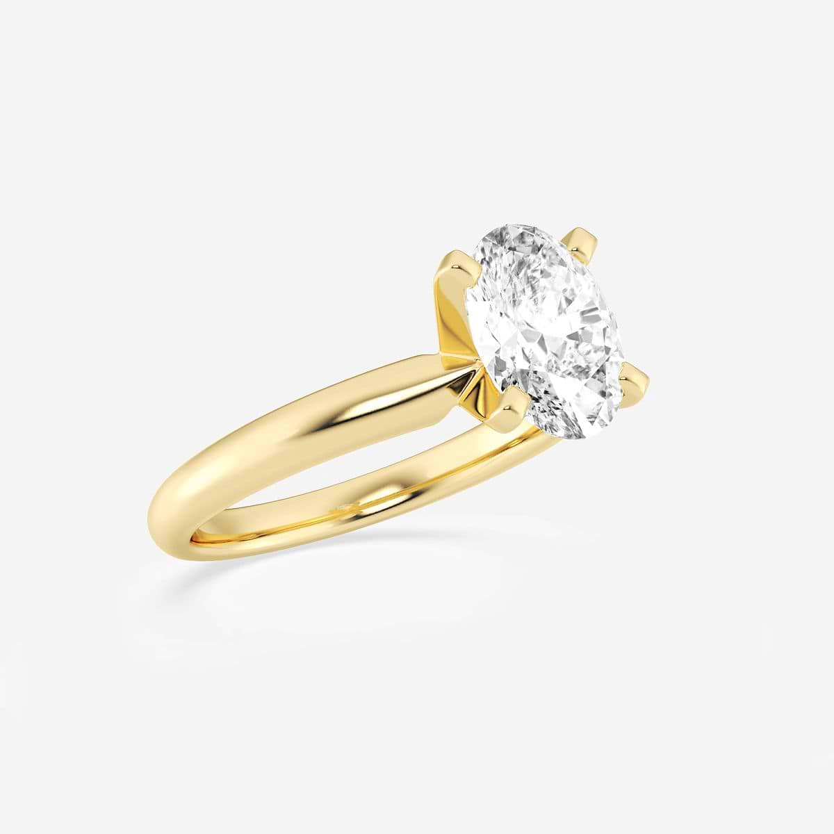 Additional Image 1 for  2 ctw Oval Lab Grown Diamond Classic Solitaire Engagement Ring