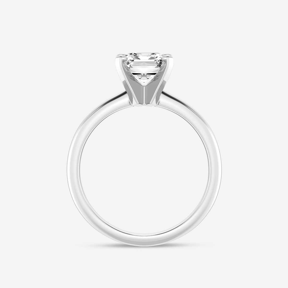 Additional Image 1 for  2 ctw Emerald Lab Grown Diamond Classic Solitaire Engagement Ring