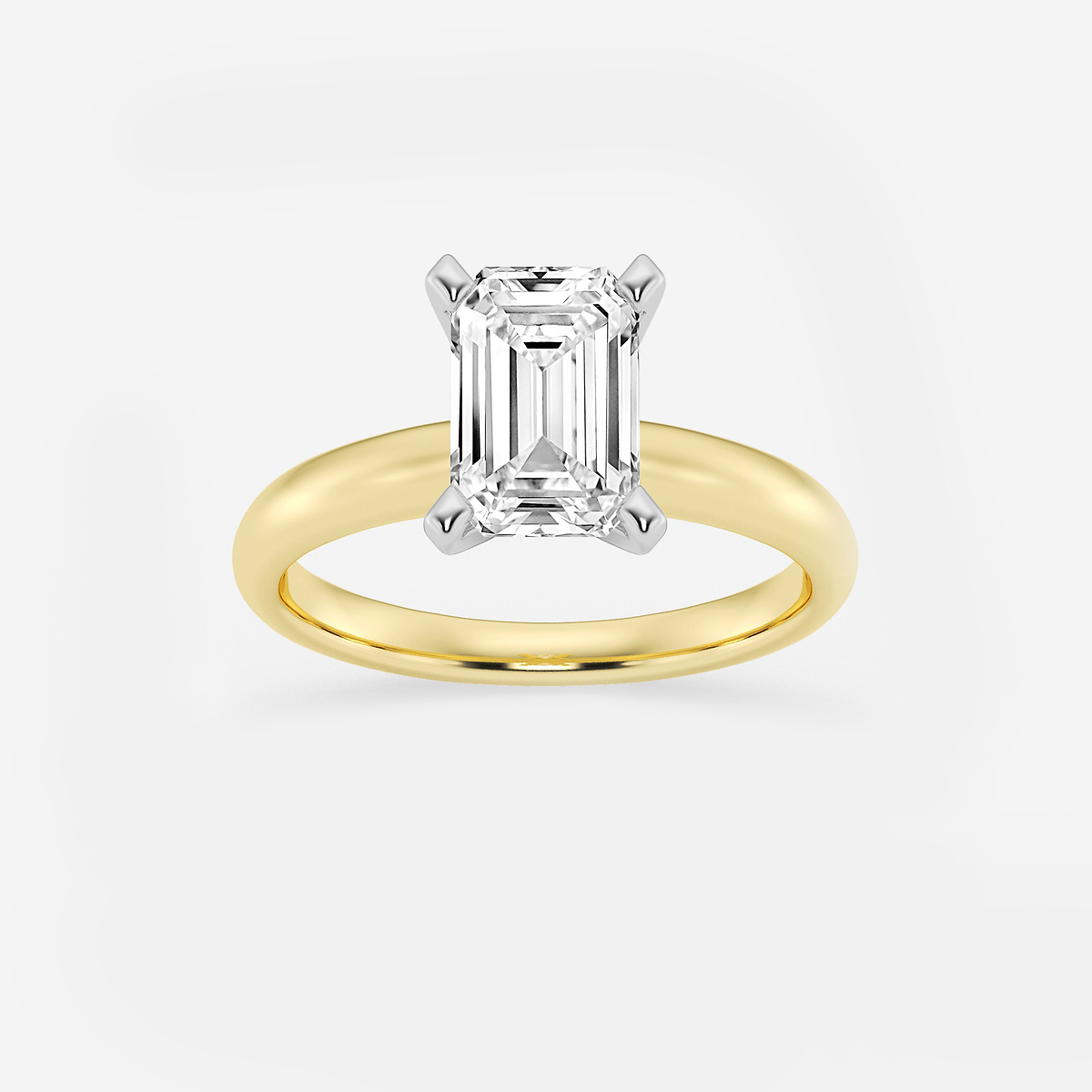 2 ctw Emerald Lab Grown Diamond Classic Solitaire Engagement Ring