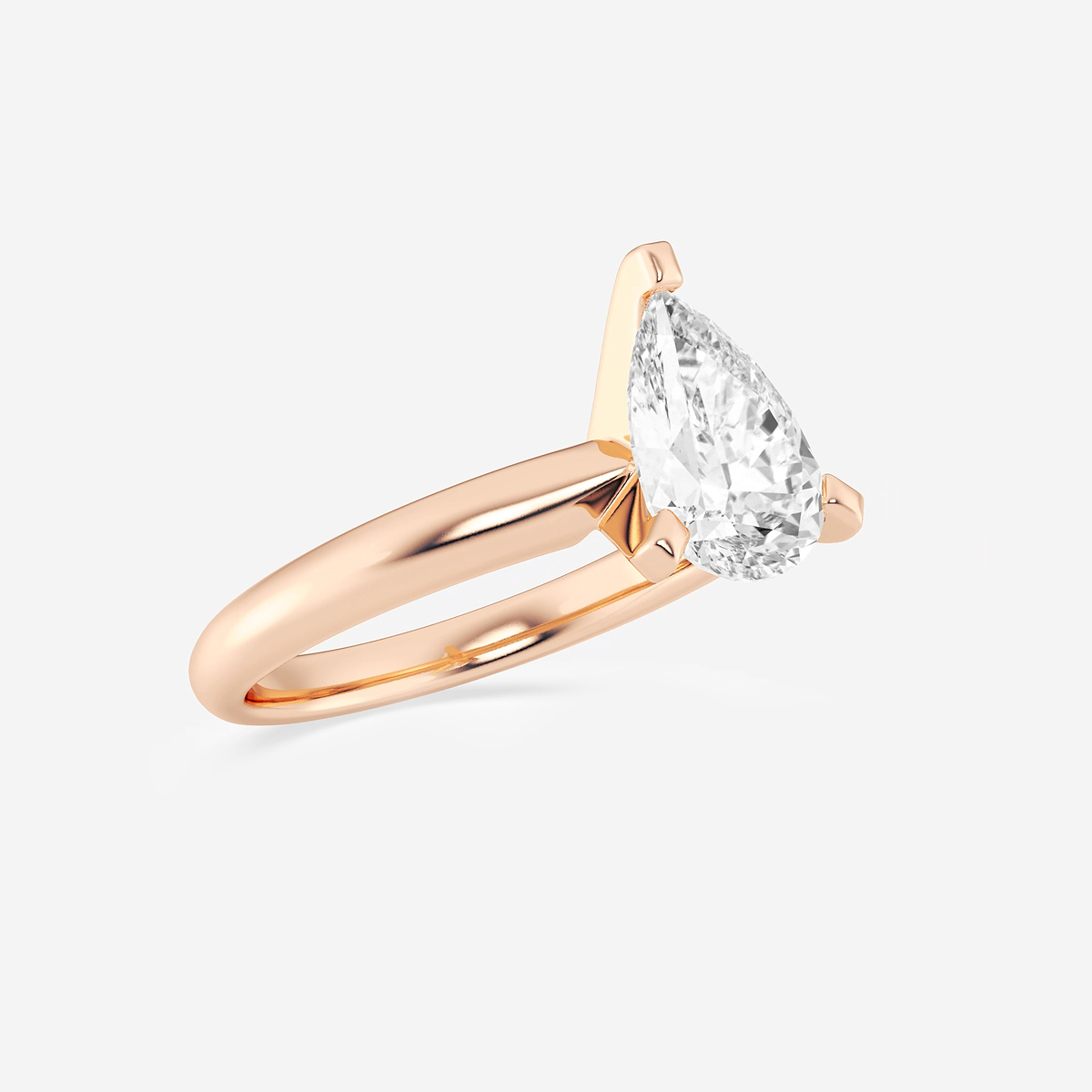 Additional Image 1 for  2 ctw Pear Lab Grown Diamond Classic Solitaire Engagement Ring