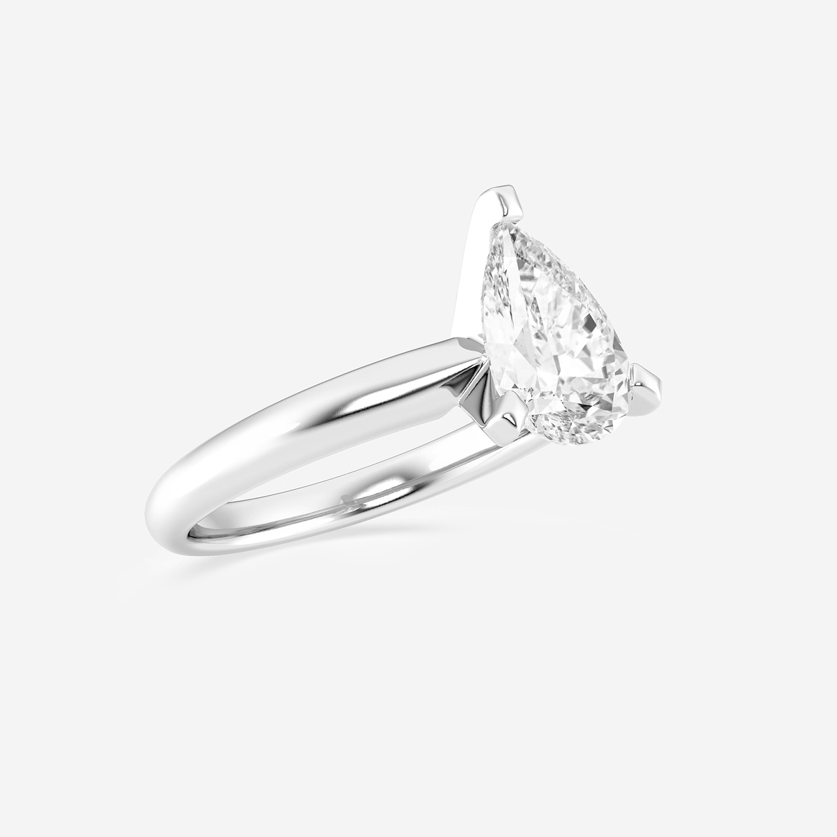 Additional Image 1 for  2 ctw Pear Lab Grown Diamond Classic Solitaire Engagement Ring
